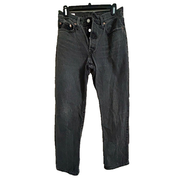 Levi's Denim - Levis Jeans Womens 26x30 Black 501 Button Fly Denim Pants Western 90s